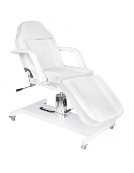 COSMETIC CHAIR HYD. BASIC 210 WHITE ON WHEELS