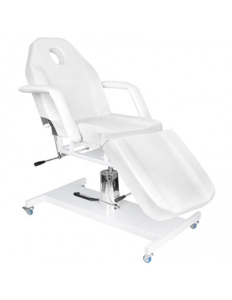 COSMETIC CHAIR HYD. BASIC 210 WHITE ON WHEELS