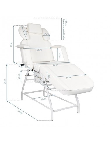 TREATMENT CHAIR FOR LASHES IVETTE WHITE