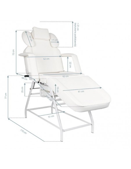 TREATMENT CHAIR FOR LASHES IVETTE WHITE