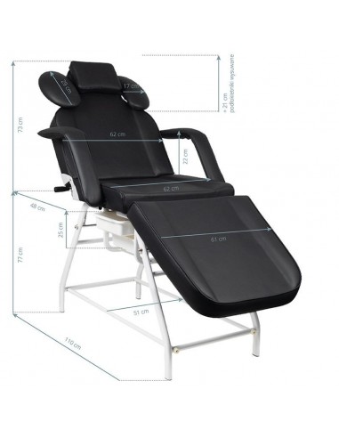 BLACK IVETTE EYELASH TREATMENT CHAIR