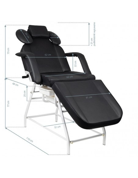 BLACK IVETTE EYELASH TREATMENT CHAIR