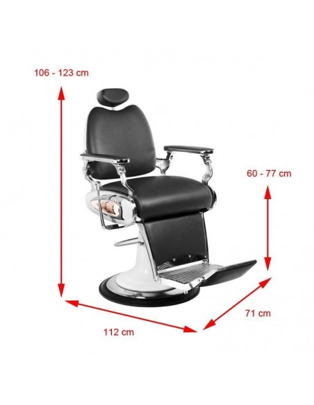GABBIANO BARBER CHAIR MOTO STYLE BLACK