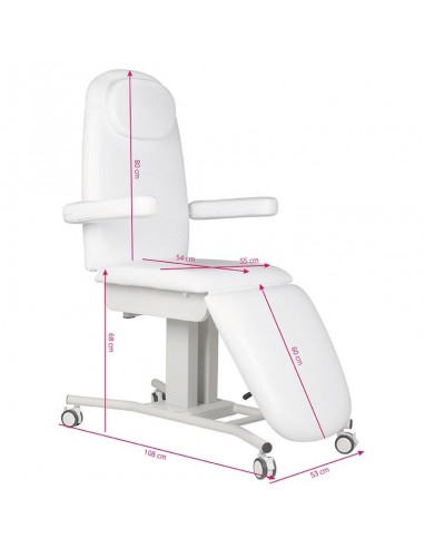 COSMETIC CHAIR ON WHEEL A-240 WHITE