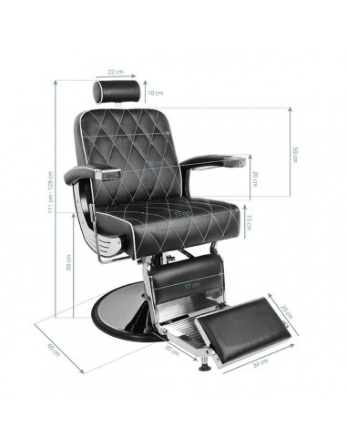 GABBIANO BARBER CHAIR IMPERIAL BLACK