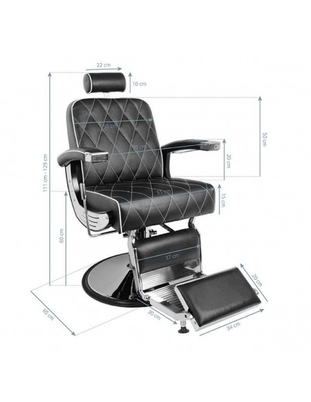 GABBIANO BARBER CHAIR IMPERIAL BLACK