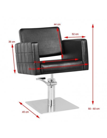 GABBIANO HAIRDRESSING CHAIR ANKARA BLACK