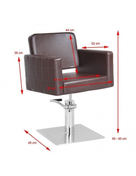 GABBIANO HAIRDRESSING CHAIR ANKARA BROWN