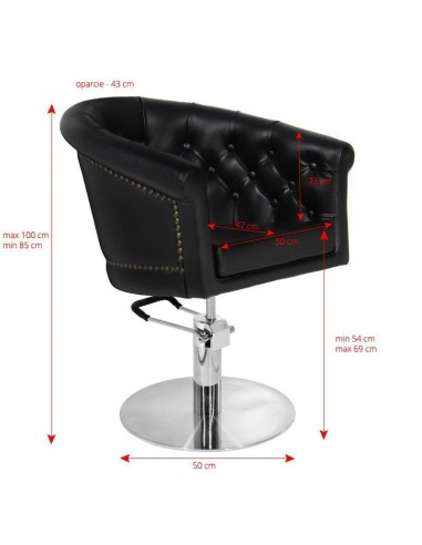 GABBIANO HAIRDRESSING CHAIR LONDON BLACK