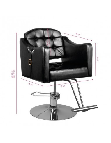 HAIR SYSTEM HAIRDRESSING CHAIR 0-90 BLACK