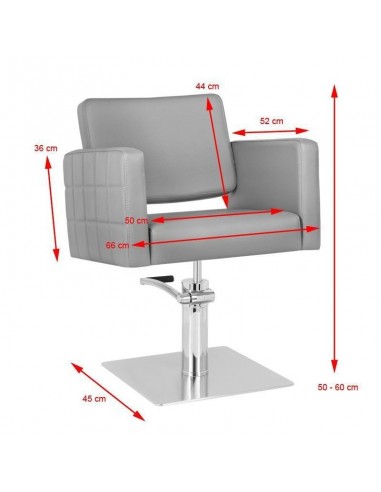 GABBIANO HAIRDRESSING CHAIR ANKARA GRAY