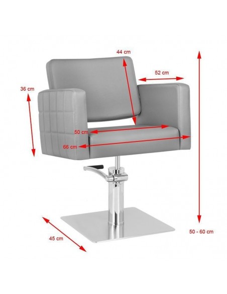 GABBIANO HAIRDRESSING CHAIR ANKARA GRAY