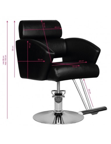 HAIR SYSTEM HAIRDRESSING CHAIR HS02 BLACK