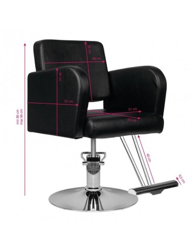 HAIR SYSTEM HAIRDRESSING CHAIR HS92 BLACK