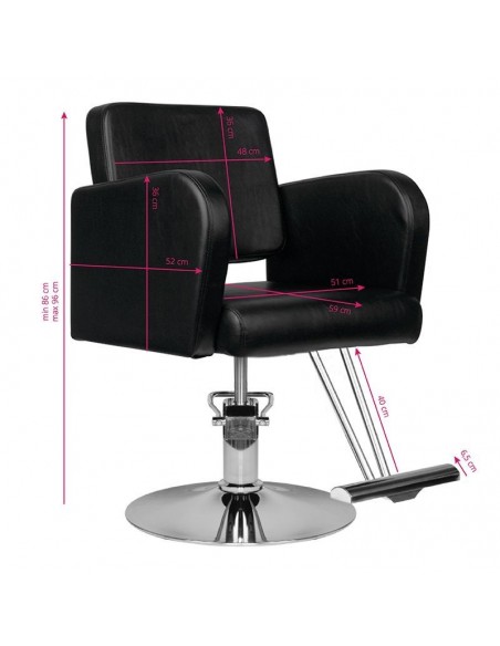 HAIR SYSTEM HAIRDRESSING CHAIR HS92 BLACK
