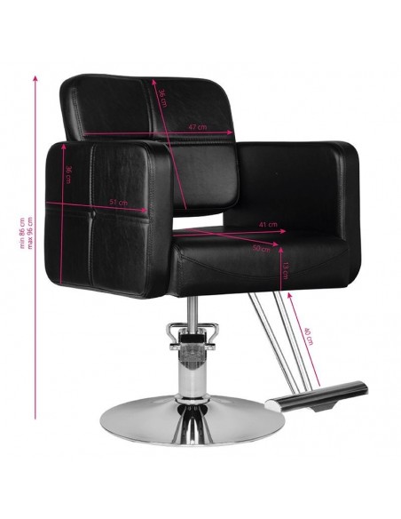 HAIR SYSTEM HAIRDRESSING CHAIR HS10 BLACK