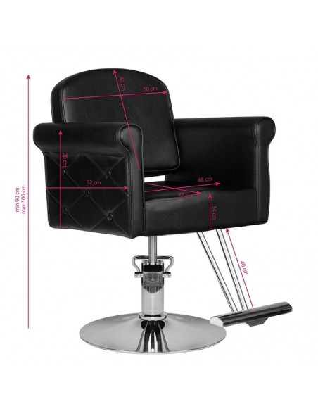 HAIR SYSTEM HAIRDRESSING CHAIR HS69 BLACK