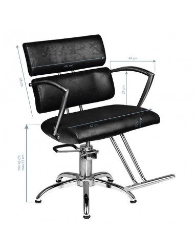 HAIR SYSTEM HAIRDRESSING CHAIR SM362 BLACK