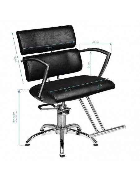 HAIR SYSTEM HAIRDRESSING CHAIR SM362 BLACK
