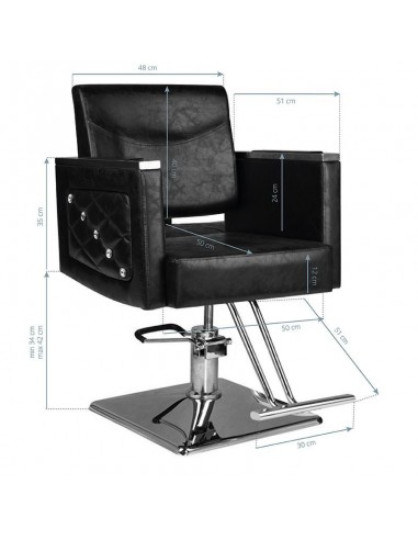 HAIR SYSTEM HAIRDRESSING CHAIR SM363 BLACK