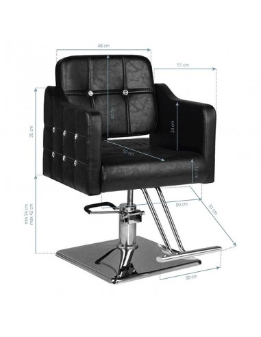 HAIR SYSTEM HAIRDRESSING CHAIR SM362-1 BLACK
