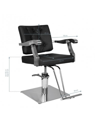 GABBIANO HAIRDRESSING CHAIR LYON BLACK
