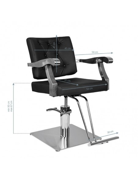 GABBIANO HAIRDRESSING CHAIR LYON BLACK