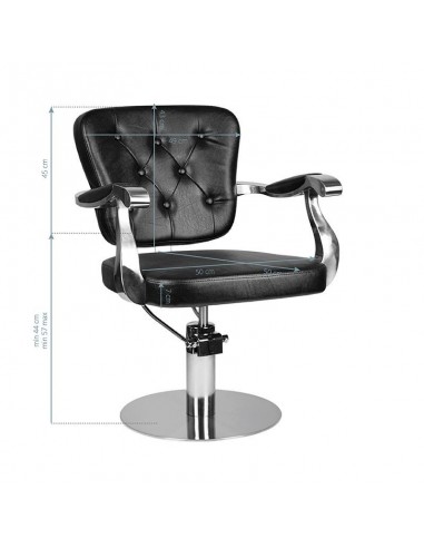 GABBIANO HAIRDRESSING CHAIR MOLISE BLACK