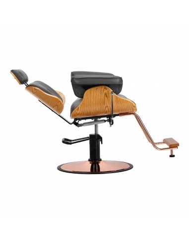 GABBIANO HAIRDRESSING CHAIR FLORENCE WITH ADJUSTABLE HEADREST GRAY