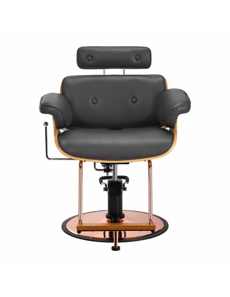 GABBIANO HAIRDRESSING CHAIR FLORENCE WITH ADJUSTABLE HEADREST GRAY