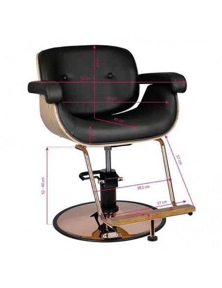 GABBIANO HAIRDRESSING CHAIR VENICE BLACK