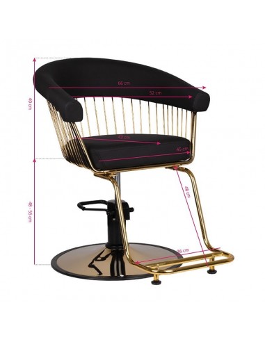 GABBIANO HAIRDRESSING CHAIR LILLE BLACK GOLD