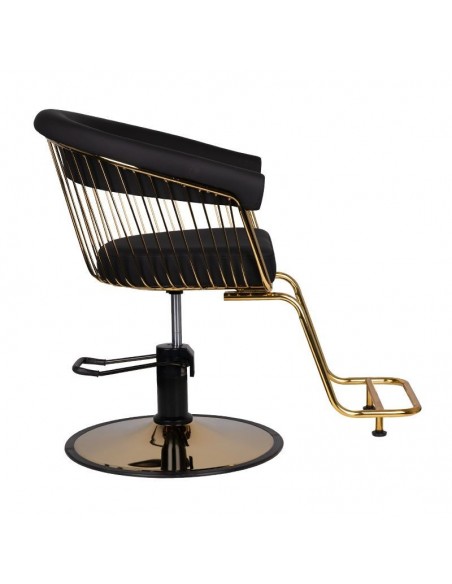 GABBIANO HAIRDRESSING CHAIR LILLE BLACK GOLD