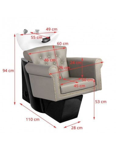 GABBIANO HAIR WASH UNIT BERLIN GRAY