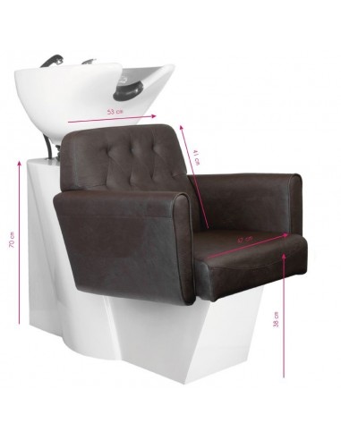 GABBIANO HAIR WASH UNIT HAMBURG BROWN
