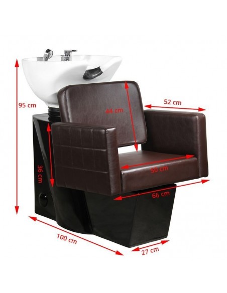 GABBIANO HAIR WASH UNIT ANKARA BROWN