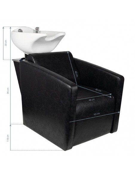 HAIR SYSTEM HSB79 BLACK HAIR WASH