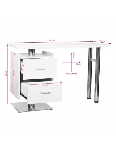 Cosmetic desk 6543 with absorber