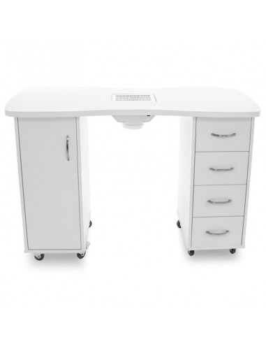 Desk 2027 white, two separate with an absorber