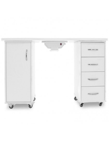 Desk 2027 white, two separate with an absorber