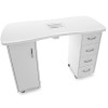 Desk 2027 white, two separate with an absorber