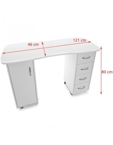 Desk 2027 BP white with two cabinets