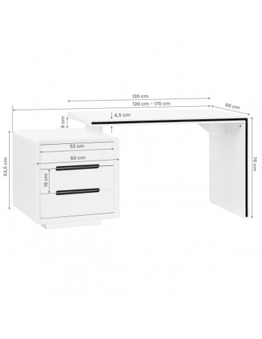 Cosmetic desk 3304B white