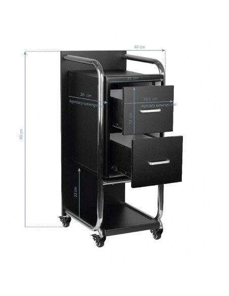 Gabbiano hairdresser's helper Solo silver-black