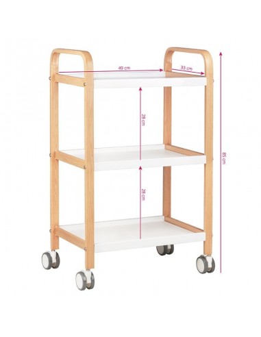 Cosmetic helper table HS-09 wood - white