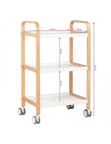 Cosmetic helper table HS-09 wood - white