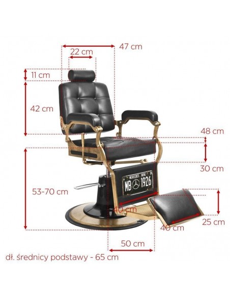 GABBIANO BOSS BARBER CHAIR BLACK