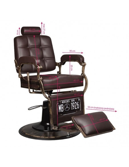 GABBIANO BARBER CHAIR BOSS BROWN