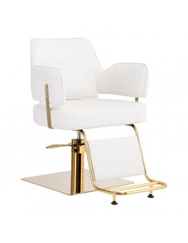 GABBIANO HAIRDRESSING CHAIR LINZ GOLDEN WHITE
