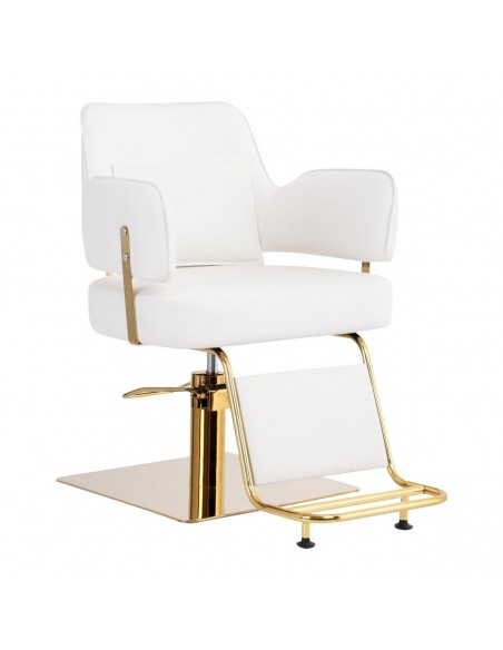 GABBIANO HAIRDRESSING CHAIR LINZ GOLDEN WHITE